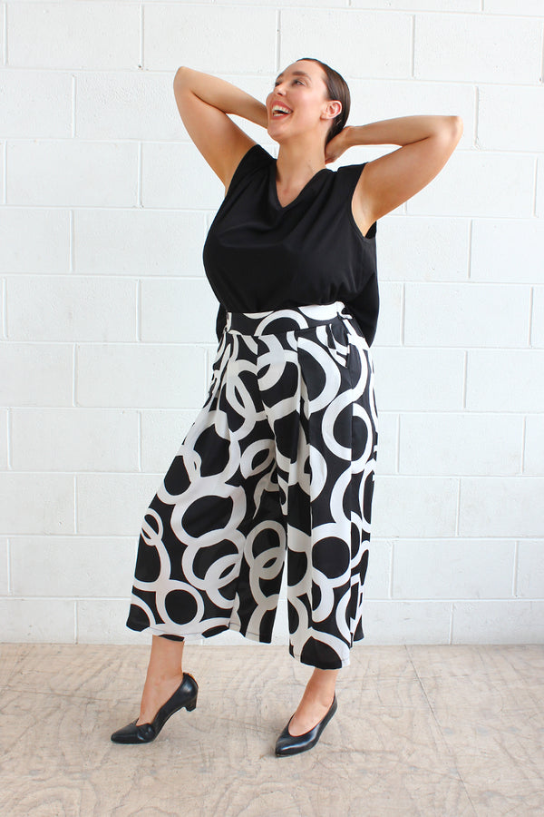 St Tropez culottes- Circle print
