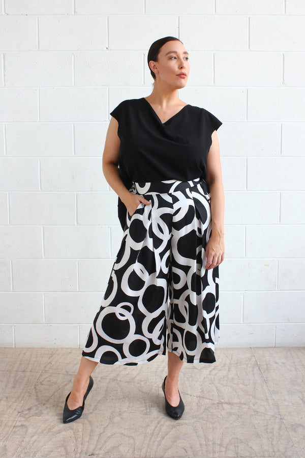 St Tropez culottes- Circle print