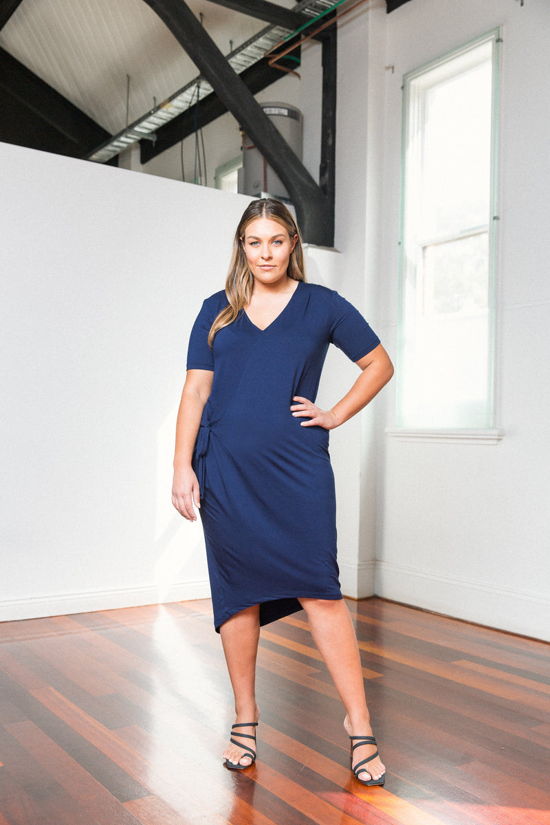 AIESHA DRESS- Navy