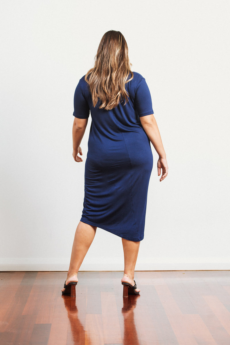 AIESHA DRESS- Navy