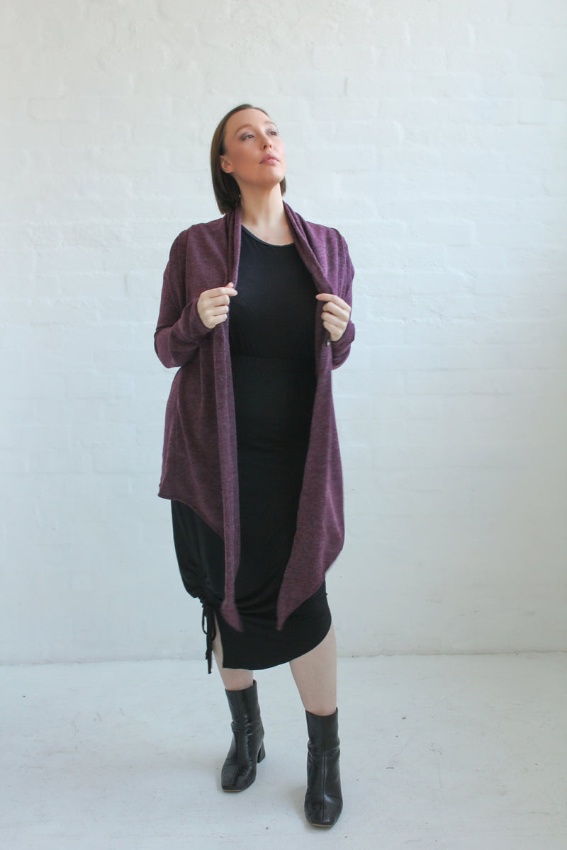 Eden Waterfall Cardi- Wine