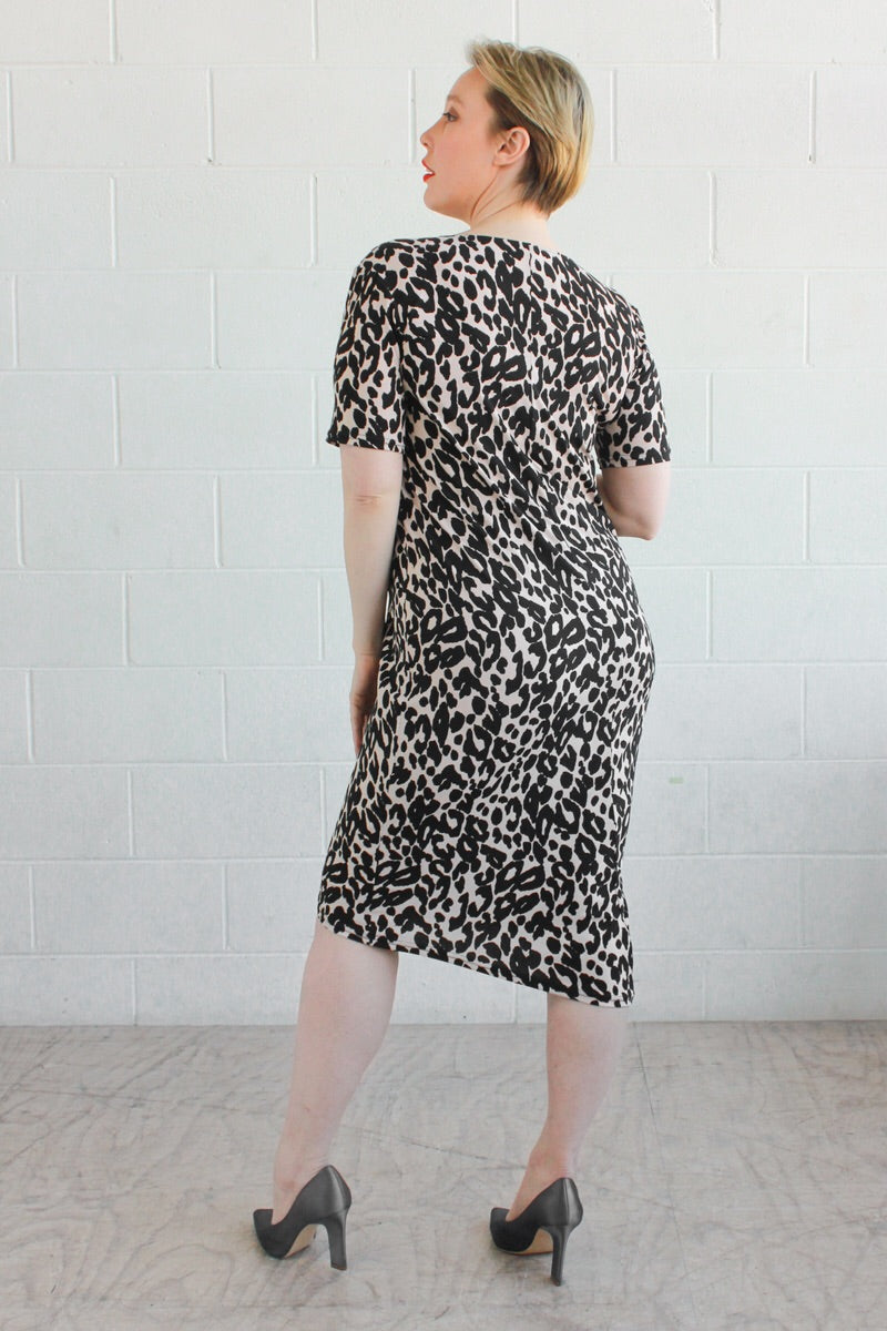 AIESHA DRESS- Leopard print