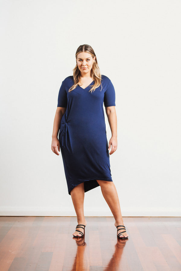 AIESHA DRESS- Navy