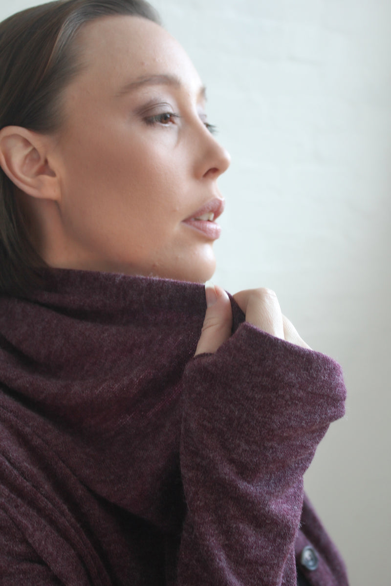 Eden Waterfall Cardi- Wine