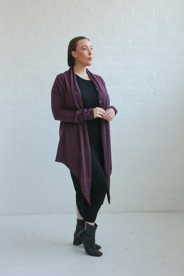 Eden Waterfall Cardi- Wine