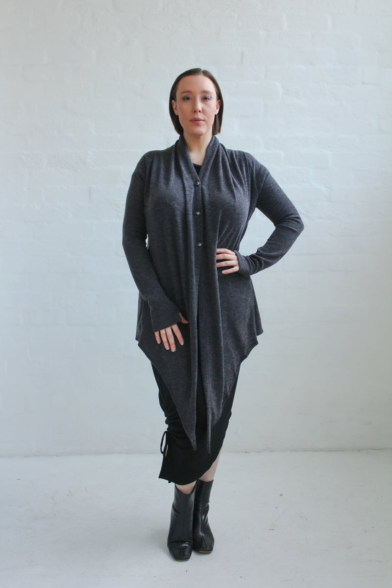 Eden Waterfall Cardi- Charcoal