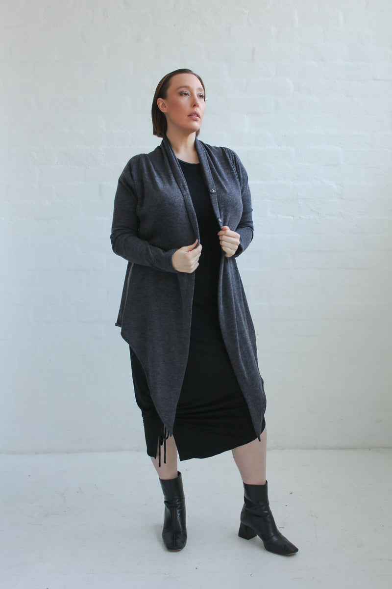 Eden Waterfall Cardi- Charcoal