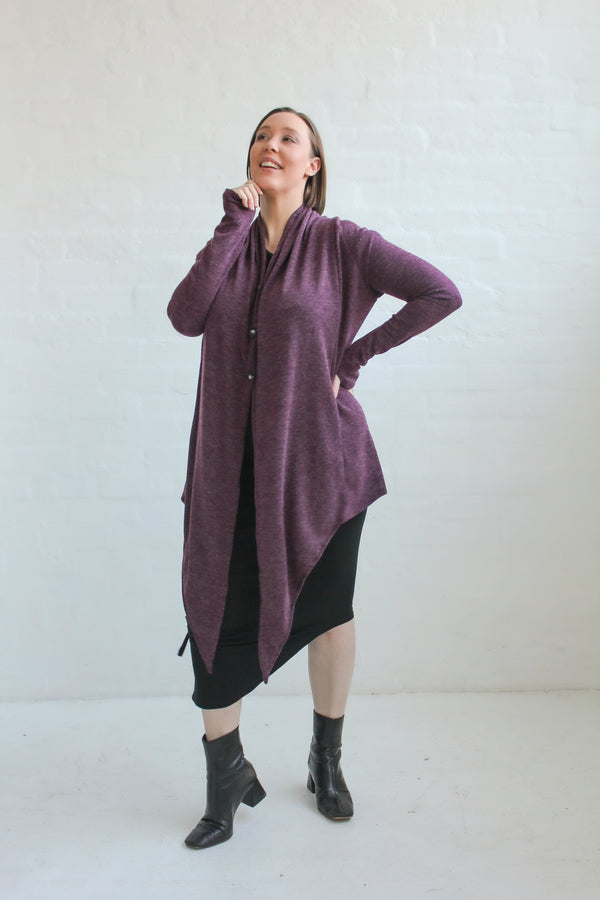 Eden Waterfall Cardi- Wine