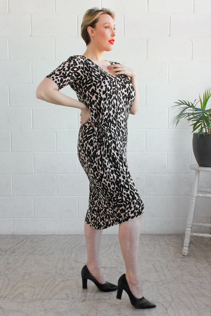 AIESHA DRESS- Leopard print